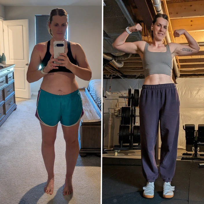 Franziska before and after her MLA transformation